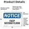 Signmission FACP Second Floor, 7 in W x Rectangle, Vinyl Decal OS-2PACK-NS-D-57-L-12415 - alternate 2